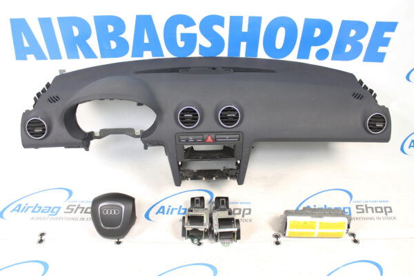 Airbag set - Dashboard blauw 4 spaak Audi A3 8P (2005-2012) 