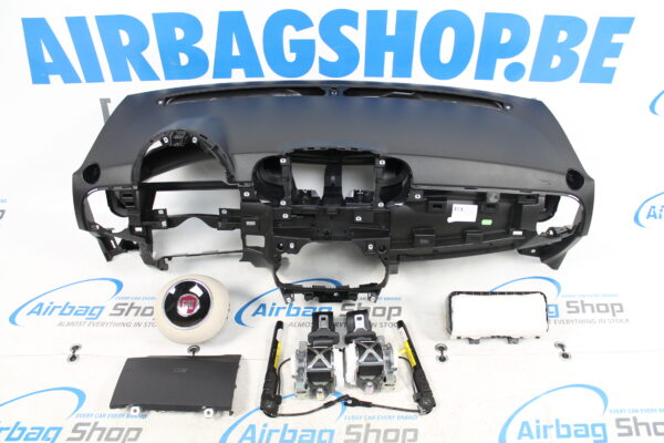 Airbag set - Dashboard wit stuur Fiat 500 (2016-heden)