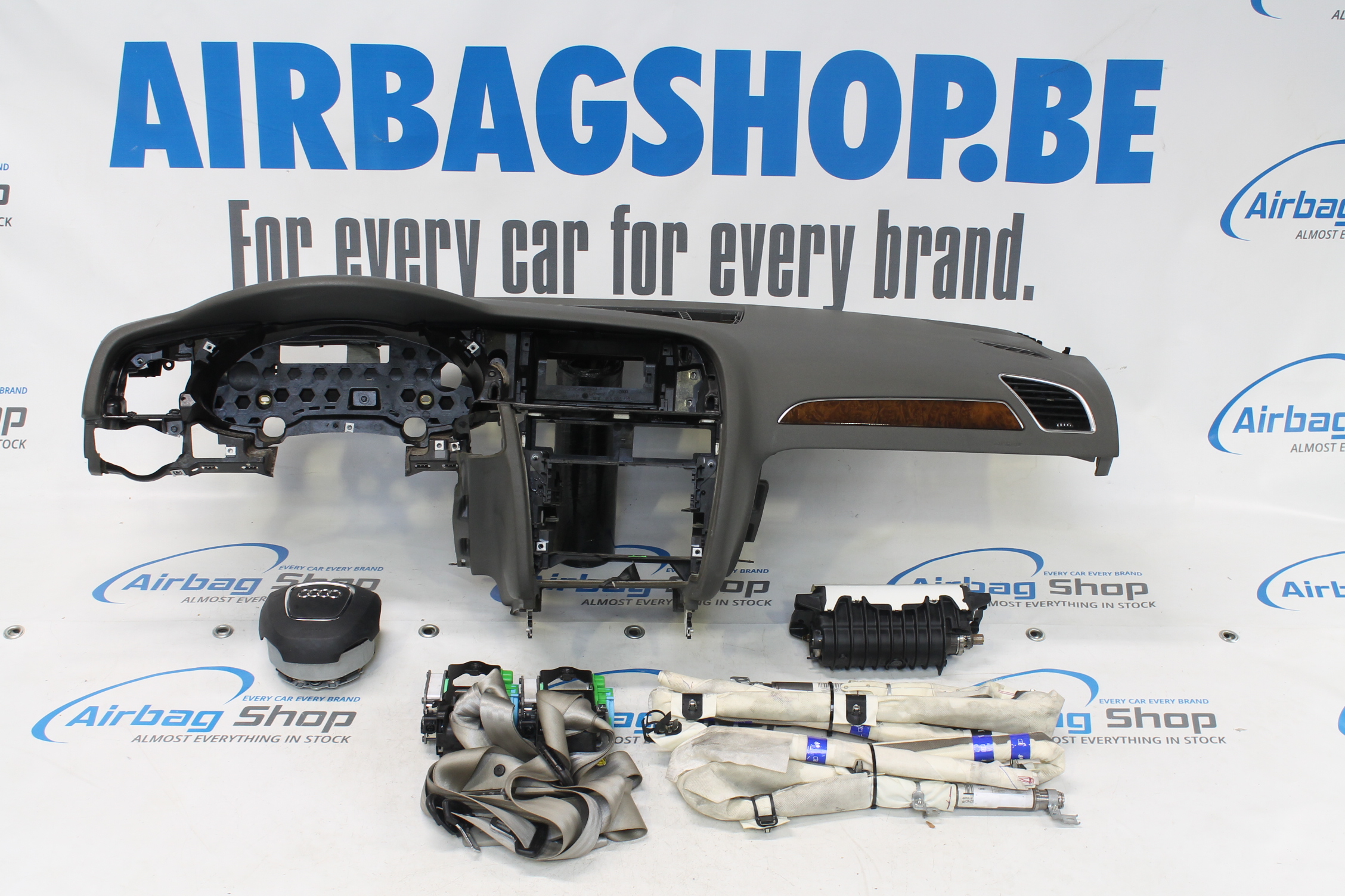 Airbag set Dashboard grey roof airbags Audi A4 B8 Airbag.eu