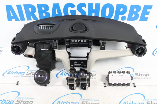 Airbag set - Armaturenbrett schwarz/beige Head up Mini Cooper F55 F56 F57 (2013-....)