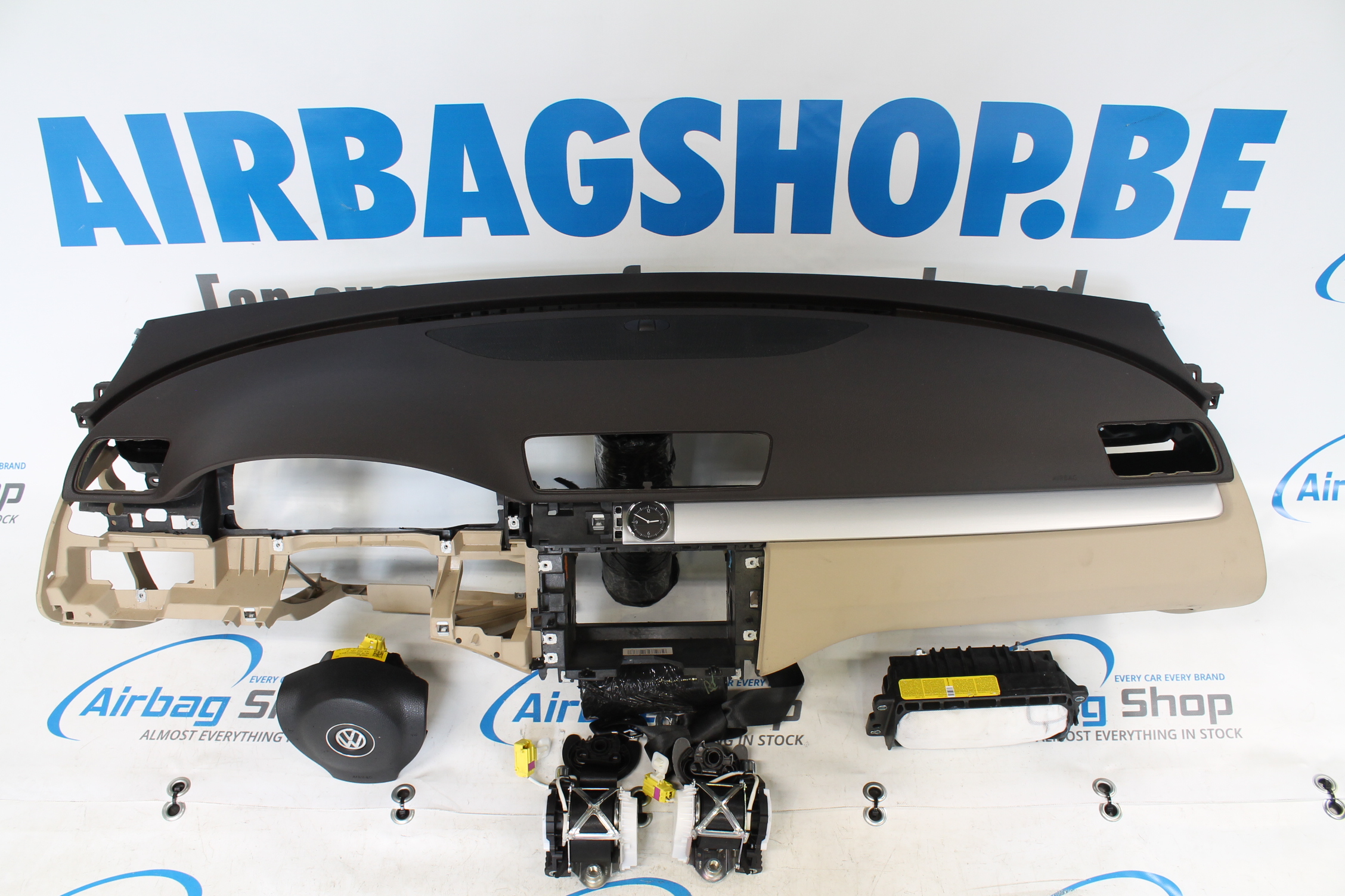 Airbag set Dashboard beige Volkswagen Passat B7 Airbag.eu