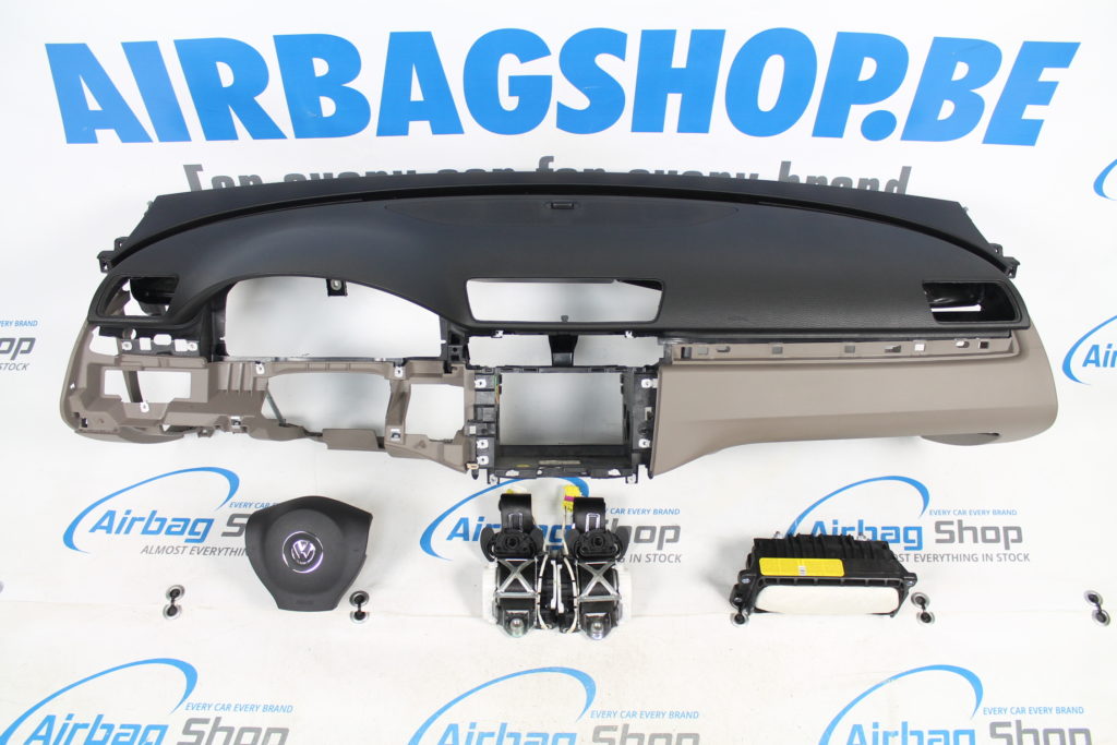 Airbag set Dashboard black/brown Volkswagen Passat B7 (20102014