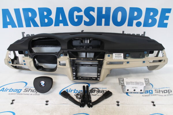 Airbag set - Armaturenbrett schwarz/beige mit Navi BMW 3 serie E90 E91 E92 E93 (2005-2013)