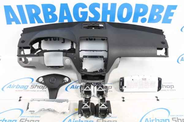 Airbag kit - Tableau de bord gris 3 branche Mercedes C klasse W204 (2007-2011) 