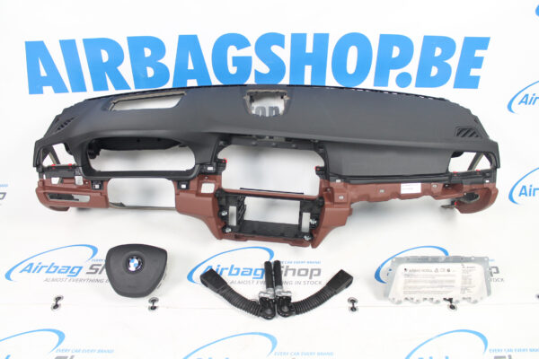 Airbag kit - Tableau de bord brun head up + speaker BMW 5 serie F10 (2009-2017)