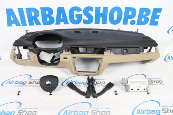 Airbag set - Dashboard zwart/beige M-stuur BMW 3 serie E90 E91 E92 E93 (2005-2013)
