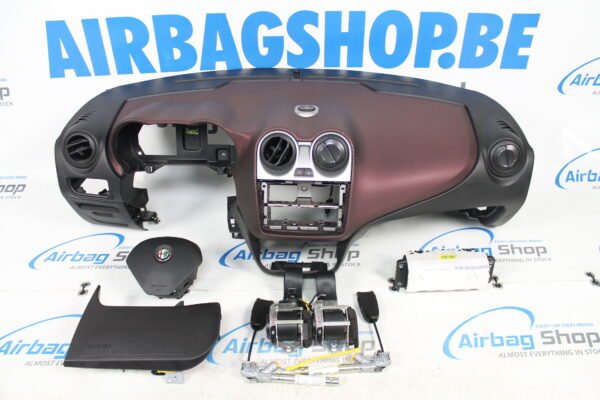 Airbag kit - Cruscotto carbonio rosso navi Alfa Romeo Mito (2008-2018)