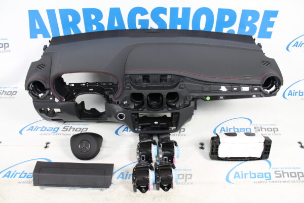 Airbag set - Dashboard grijs en rood stiksel Mercedes B klasse W246 AMG (2011-2018)