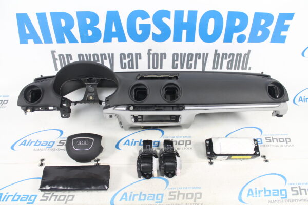 Airbag set - Dashboard zwart/grijs 4 spaak Audi A3 8V (2012-2020)