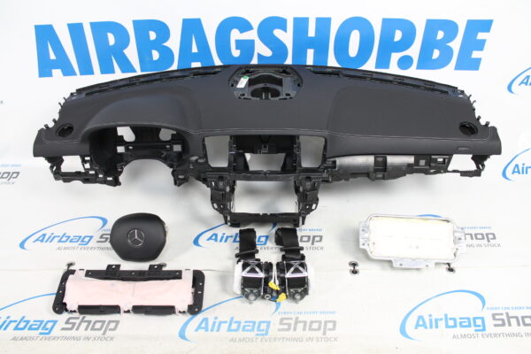 Airbag kit- Tableau de bord cuir noir Mercedes ML klasse W166 (2011-....)