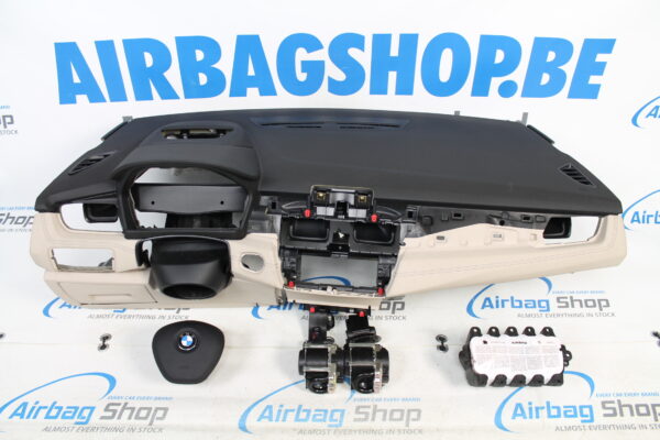 Airbag kit – Cruscotto HUD beige cucitura nero BMW 2 serie F45 F46 Active Tourer (2013-….)