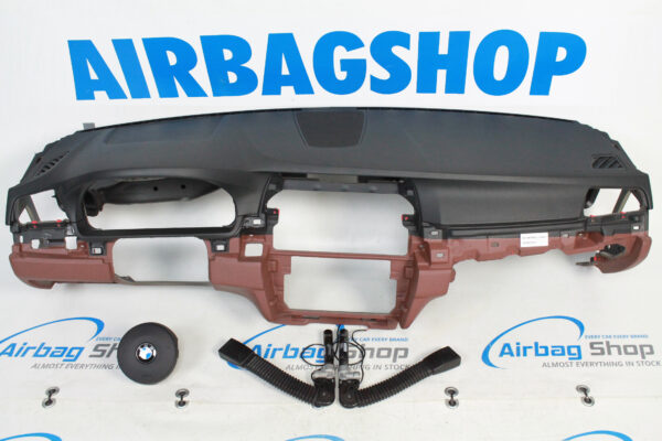 Airbag set - Dashboard M zwart bruin + speaker BMW 5 serie F10 (2009-2017)