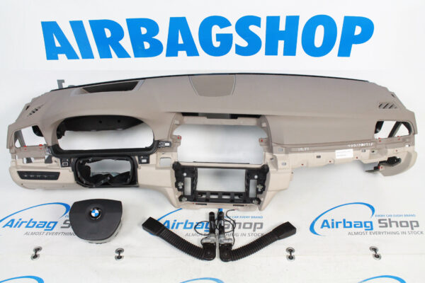 Airbag kit - Tableau de bord beige head up + speaker BMW 5 serie F10 (2009-2017)