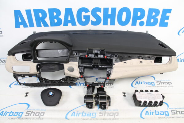 Airbag kit - Cruscotto beige cucitura nero BMW 2 serie F45 F46 Active tourer (2013-....)