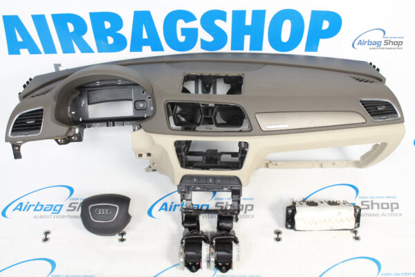 Airbag kit - Tableau de bord 4 branche vert/beige Audi Q3 U8 (2011-2018)