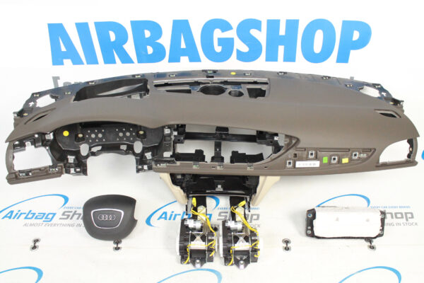 Airbag kit - Tableau de bord HUD 4 branche beige brun Audi A6 C7 (2011-2018)