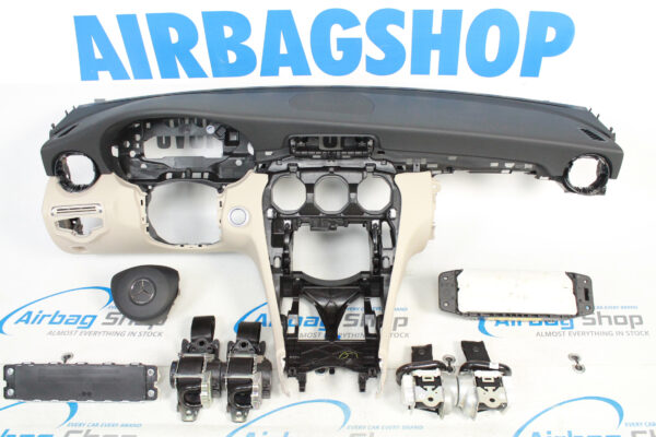 Airbag kit - Cruscotto nero beige Mercedes C klasse W205 (2014-....)