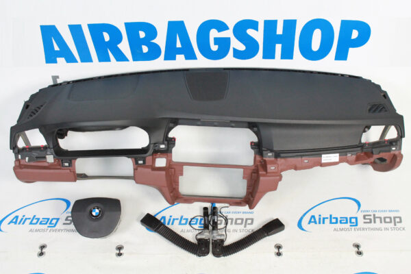 Airbag kit - Tableau de bord noir brun speaker BMW 5 serie F10 (2009-2017)