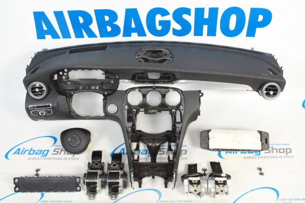 Airbag kit - Cruscotto nero cucitura HUD Mercedes C klasse W205 (2014-....)