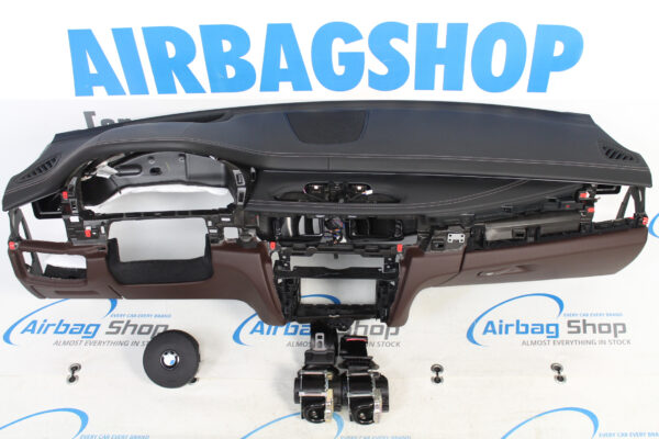 Airbag kit - Cruscotto M pelle nero/marrone HUD speaker BMW X5 F15 (2013-2018)