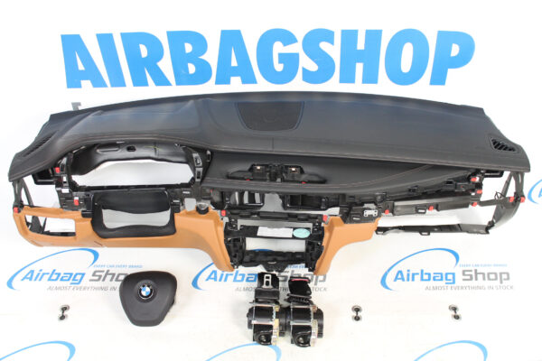 Airbag set - Dashboard leer cognac stiksel speaker BMW X5 F15 (2013-2018)