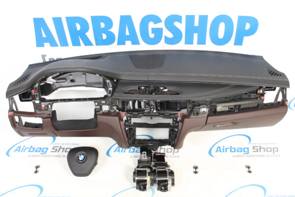 Airbag set - Dashboard leer zwart/bruin HUD speaker BMW X5 F15 (2013-2018)