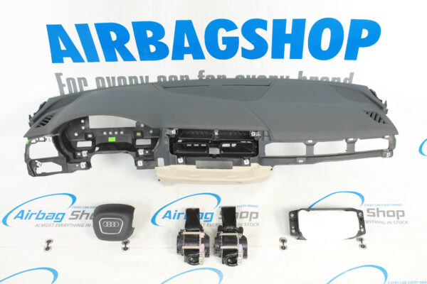 Airbag kit - Tableau de bord 4 branche gris beige Audi A4 B9 (2015-....)