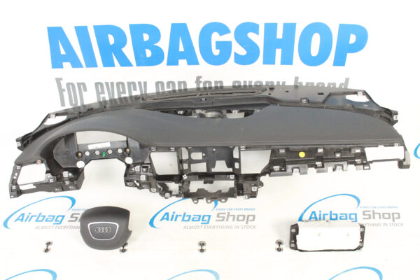 Airbag set - Dashboard 4 spoke black leather Audi A8 D4 (2009-2017)