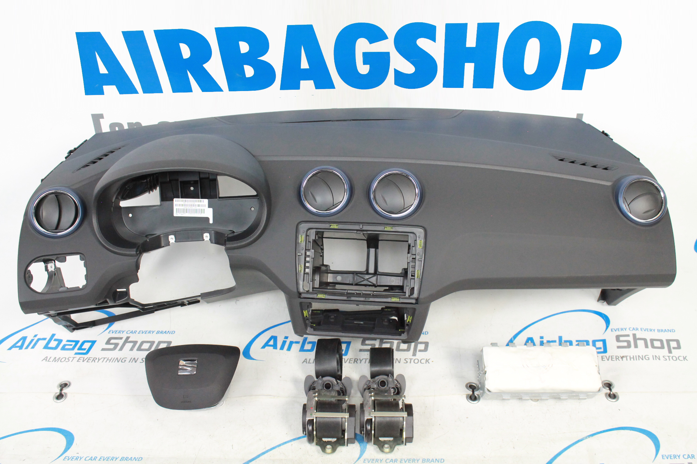 Airbag set - Dashboard Seat black/blue Ibiza 6J facelift (2016-.)