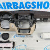 Airbag set - Dashboard brown beige stitches Mercedes GLE klasse (2015-....) - Image 2