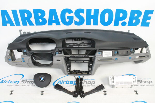 Airbag set - Dashboard M grijs zwart met navi BMW 3 serie E90 E91 E92 E93 (2005-2013)
