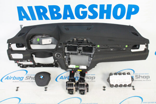 Airbag kit - Cruscotto nero cucitura giallo BMW X2 F39 (2017-....)