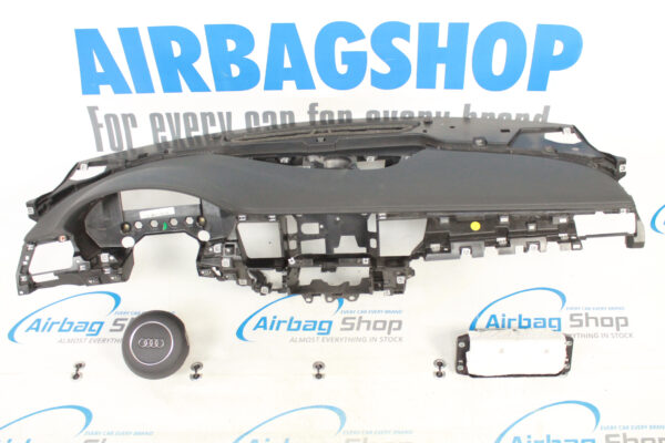 Airbag set - Dashboard black leather 3 spoke Audi A8 D4 (2009-2017)