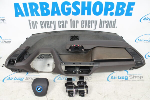 Airbag kit - Cruscotto marrone con cucitura BMW i3 (2017-....)