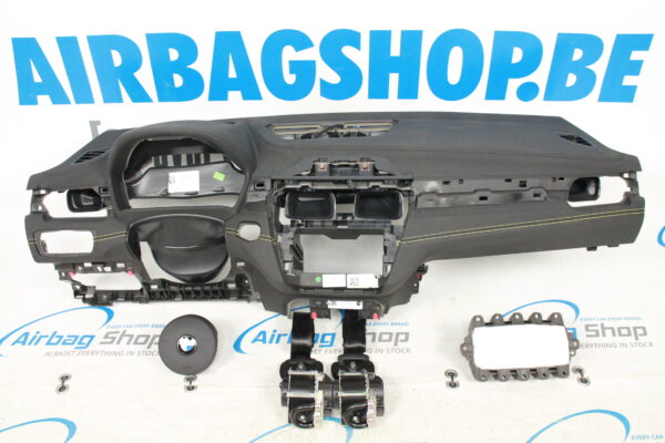 Airbag kit - Cruscotto nero cucitura giallo HUD BMW X2 F39 (2017-....)