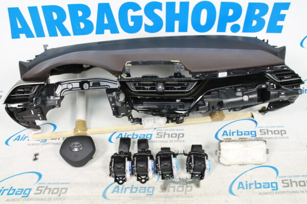 Airbag kit - Tableau de bord cuir brun avec couture brun Toyota C-HR (2016-....)