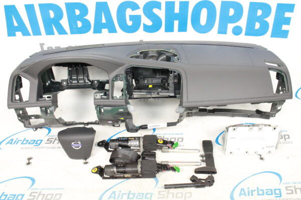 Airbag kit - Cruscotto pelle grigio con cucitura speaker radar Volvo XC60 (2008-2017)