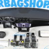 Airbag kit - Tableau de bord cuir noir/blanc avec couture Mercedes CLS klasse W218 (2010-2018) – Image 2