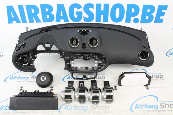 Airbag set - Armaturenbrett volleder schwarz mit weiß Naht Smart Forfour 453 (2014-....)