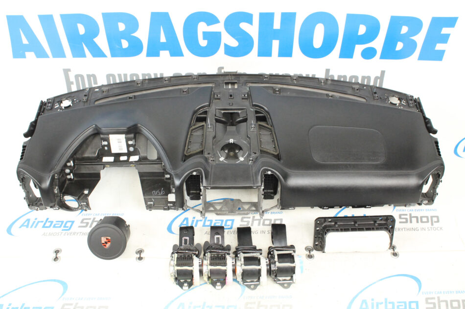 Airbag set – Dashboard leder zwart met stiksels Porsche Cayenne (2011-heden) por1105a