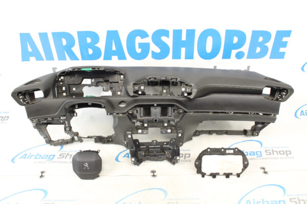 Airbag kit - Tableau de bord start/stop jaune couture Peugeot 208 (2019-....)