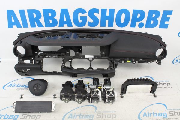 Airbag set - Dashboard HUD red stitches Mercedes E klasse W213 (2016-....)