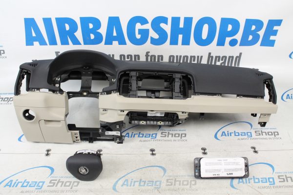Airbag set - Dashboard zwart/beige Skoda Karoq (2017-heden)