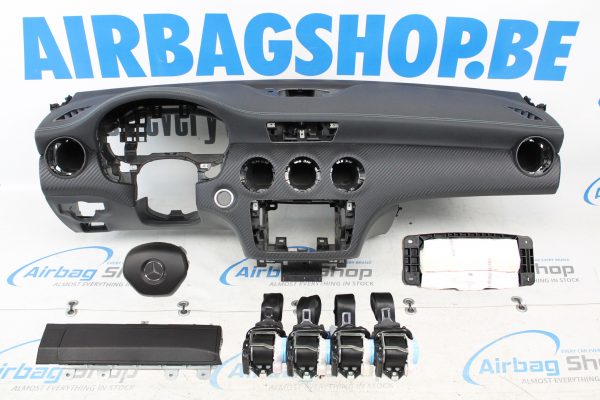 Airbag kit - Tableau de bord couture vert/gris Mercedes A klasse W176 (2012-2018)