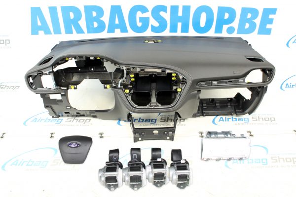 Airbag kit- Cruscotto pelle cucitura bianco Ford Puma (2019-....)