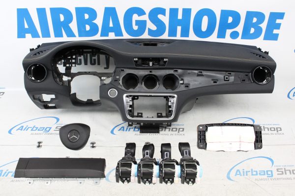 Airbag kit - Cruscotto con cucitura giallo Mercedes CLA facelift (2015-....)