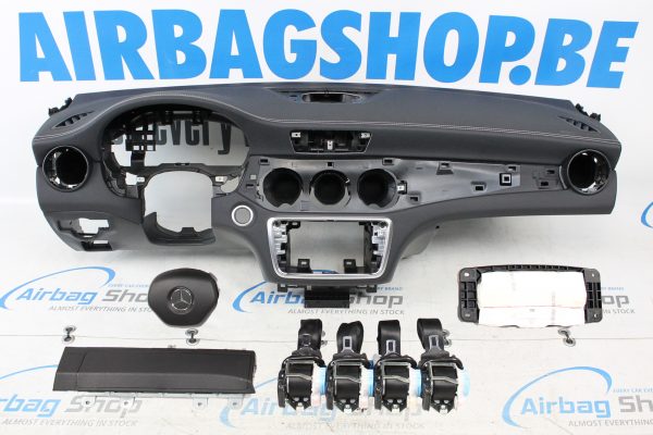 Airbag kit - Tableau de bord avec couture blanc Mercedes CLA Klasse C117 (2013-2019)