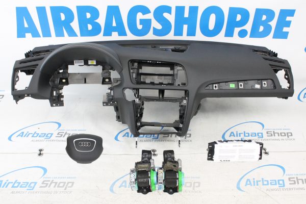 Airbag set - Dashboard white stitches 4 spoke Audi Q5 - 8R (2008-2016)