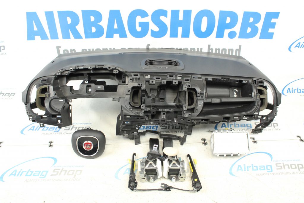 Airbag kit Tableau de bord noir Fiat 500L (2012....) Airbag Shop