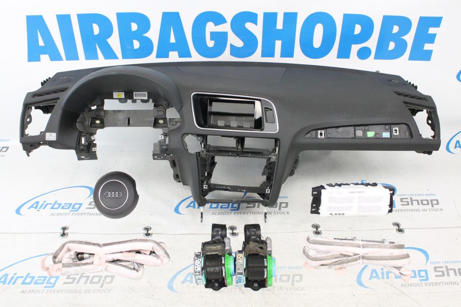 Airbag set Dashboard black stitches roof airbags round airbag Audi Q5
